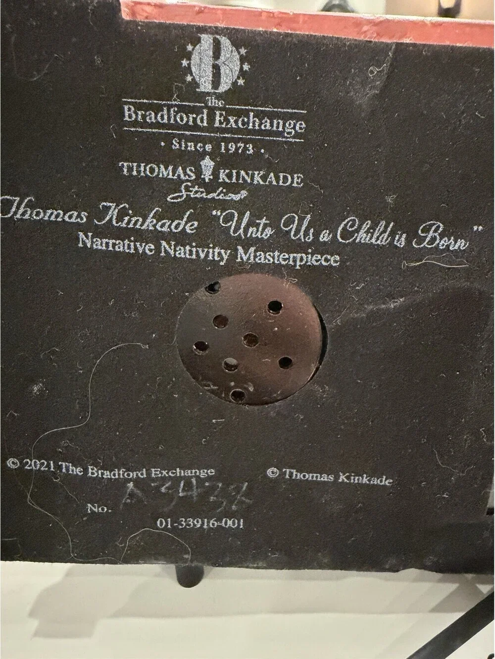 Thomas Kincaid Nativity Scene Lights & Narration Unto Us A Child Is Born Wrks